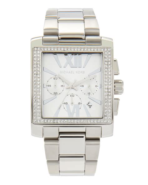 silver square face michael kors watch|Michael Kors watches.